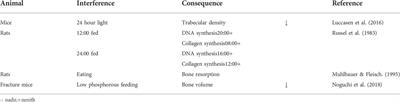 The role of circadian rhythm in osteoporosis; a review